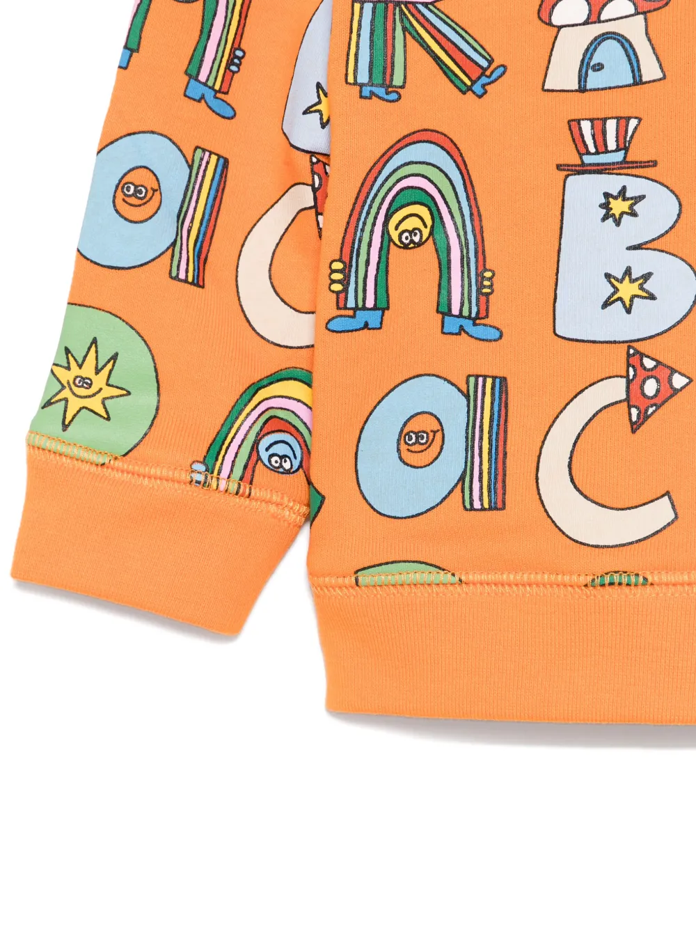 Толстовка с принтом Stella McCartney Kids, оранжевый — фото 3