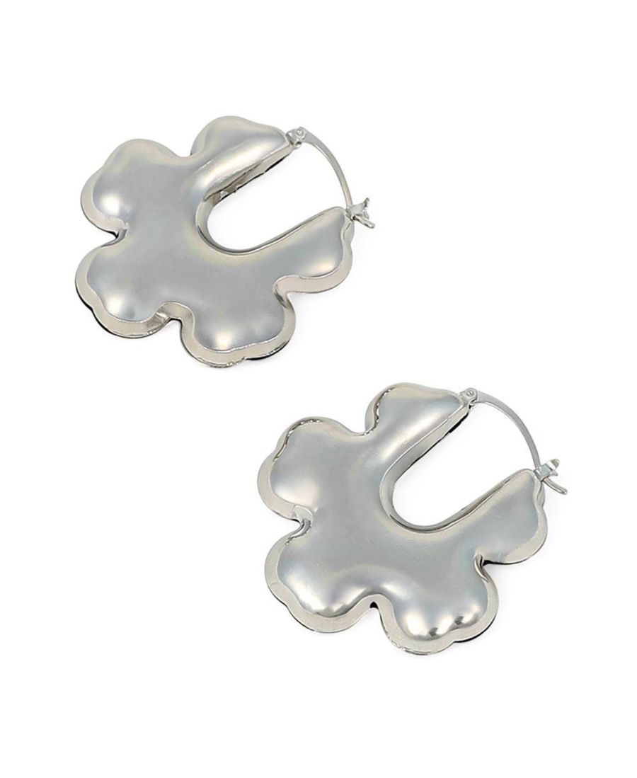 

Женские серьги-кольца The Puffer-Bolt - хромированное серебро SOHI, Silver