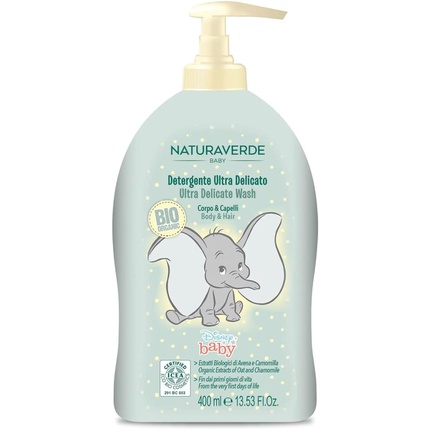 

Disney Baby BIO ICEA Eco Cosmetics Ультранежный очищающий гель для тела и волос с экстрактами овсянки и ромашки 400 мл