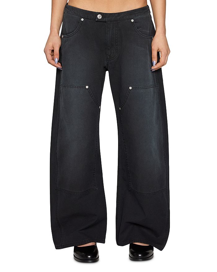 

Джакс Брюки с завышенной талией и бочкообразными штанинами EB Denim, черный