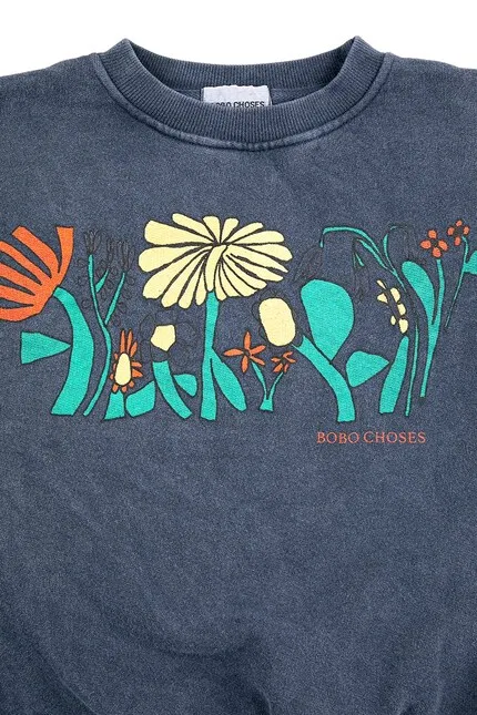 Толстовка из хлопка Color Herbalist Bobo Choses, синий — фото 3