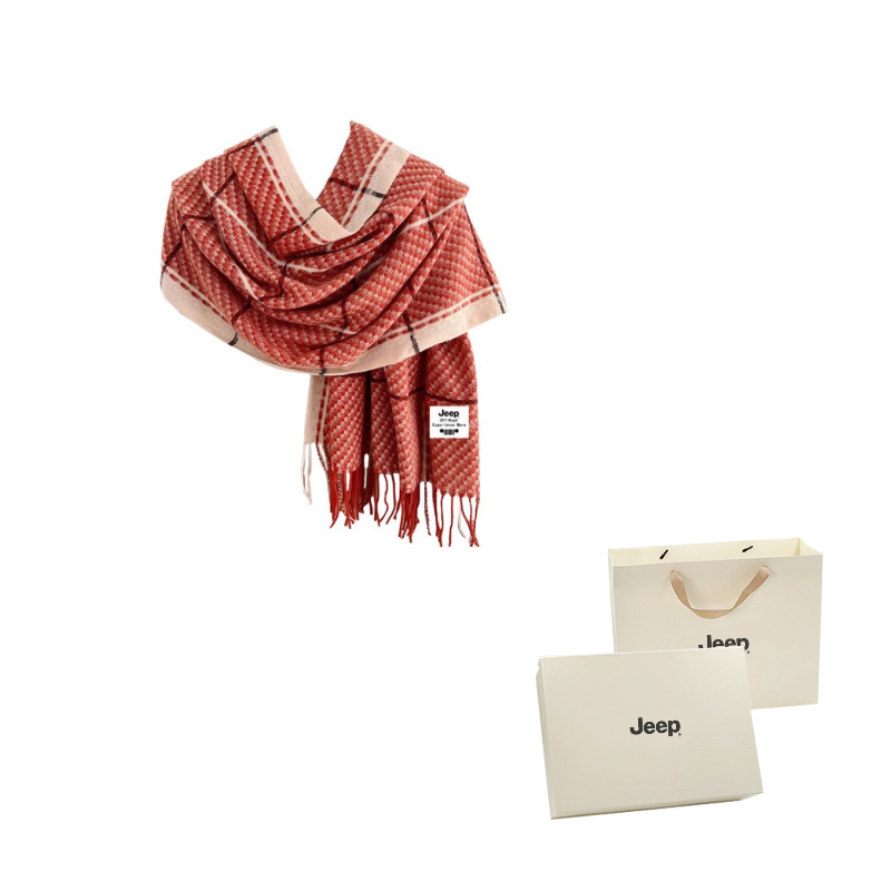 

Шарф из полиэстера Unisex Jeep, brick красный