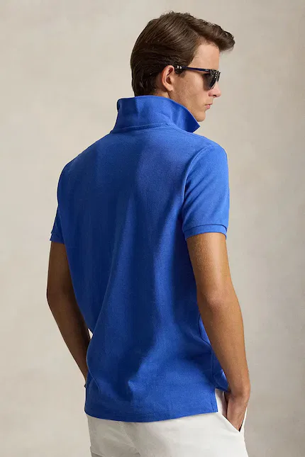 Футболка поло хлопковая Polo Ralph Lauren, синий — фото 2