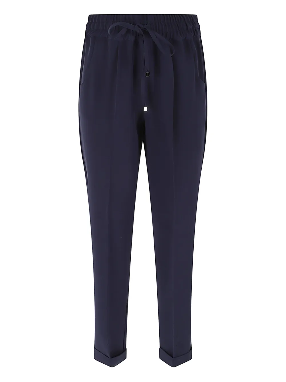 

Шелковые брюки на завязках Kiton, синий