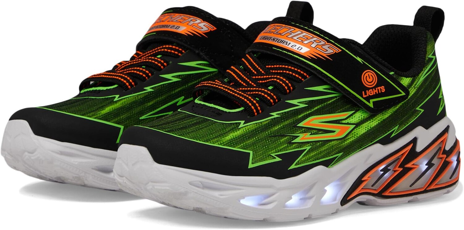 

Кроссовки SKECHERS KIDS Light Storm 2.0, цвет Black/Lime