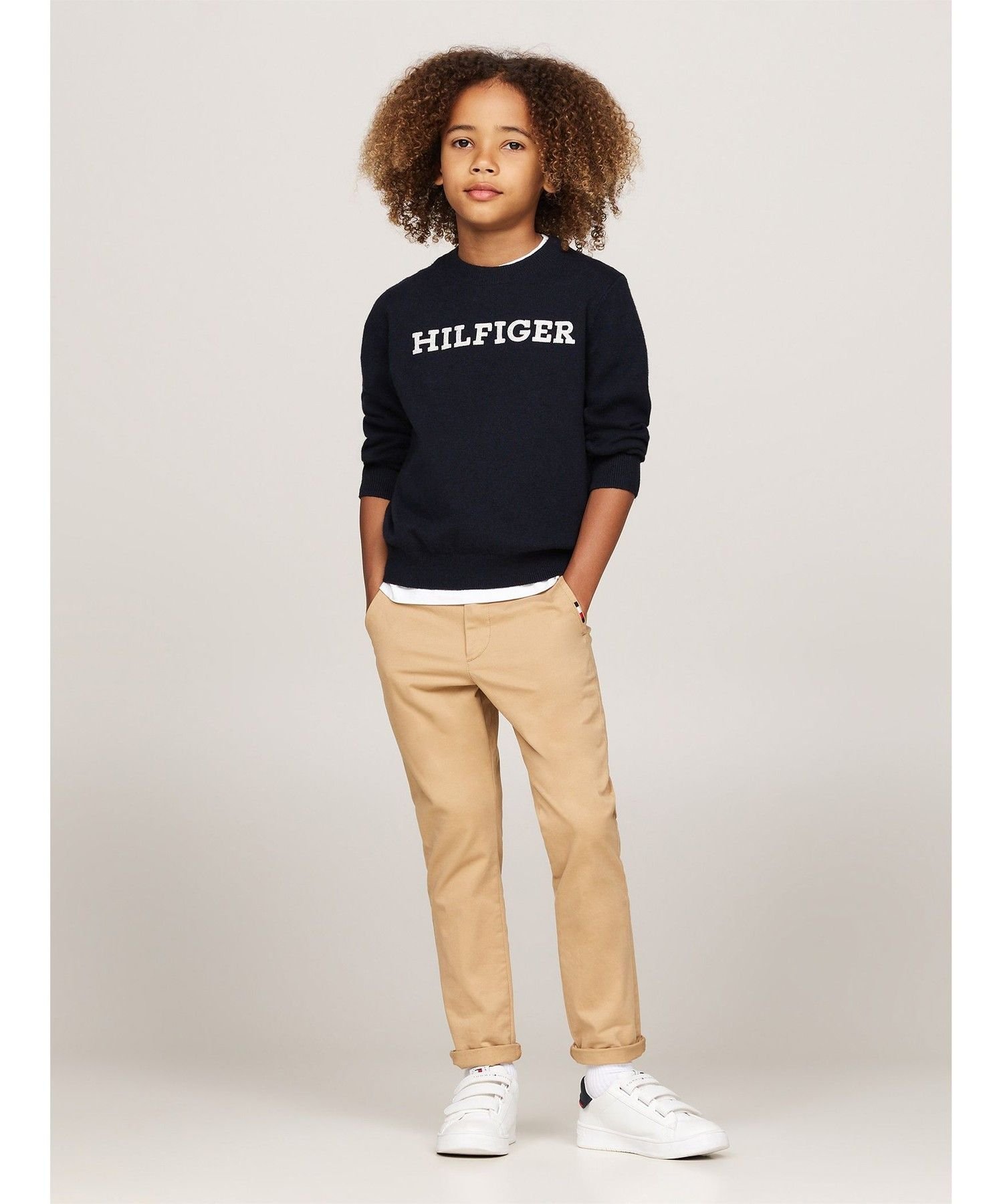 (K) Томми Хилфигер Монотип Обычный свитер TOMMY HILFIGER, Multi — фото 2