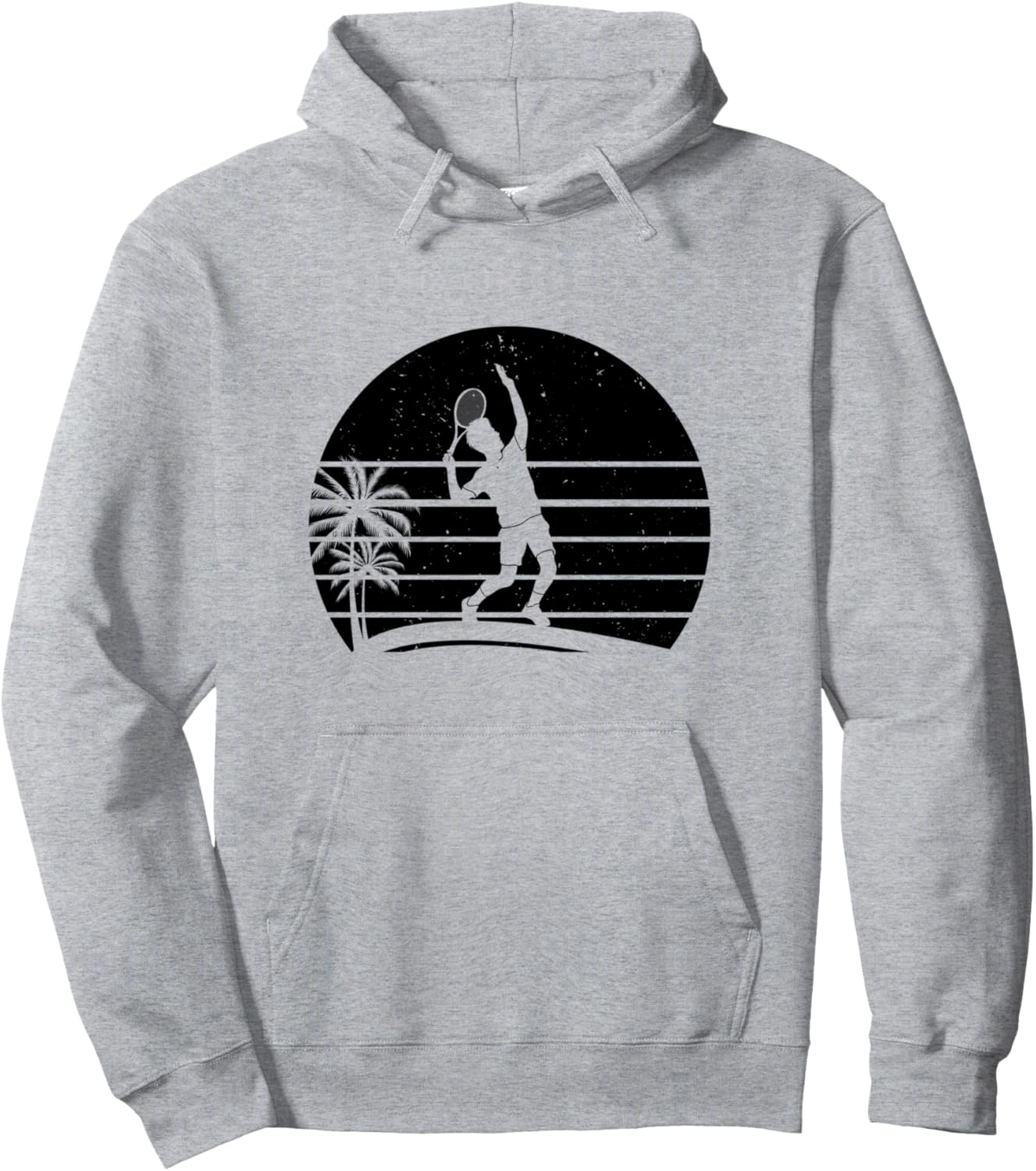 

Силуэт игрока в ракетбол - Толстовка с изображением игрока в ракетбол Racquetball Designs, серый