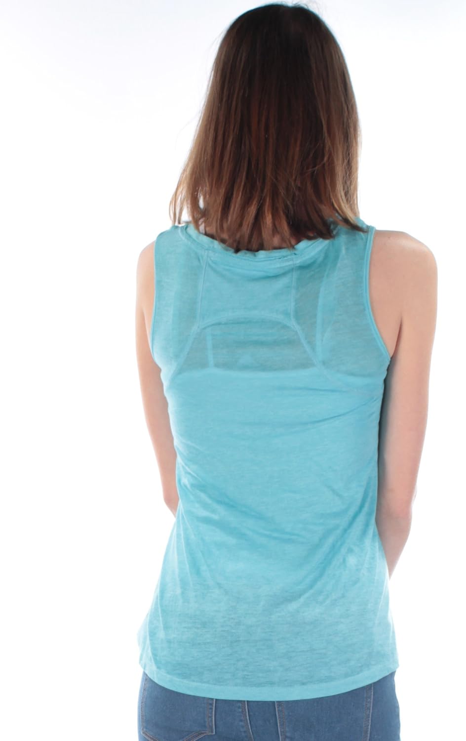 Женская свободная рубашка Calvin Klein Performance Icy Wash Tank, Cyan — фото 2