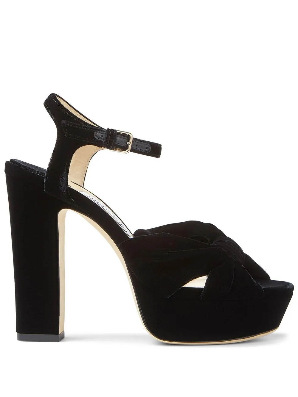 Босоножки Heloise 120 на платформе JIMMY CHOO, черный