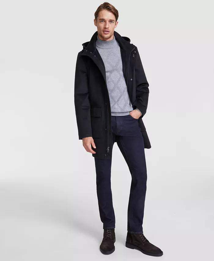 

Мужское черное пальто классического кроя Regular Fit Solid Calvin Klein, черный