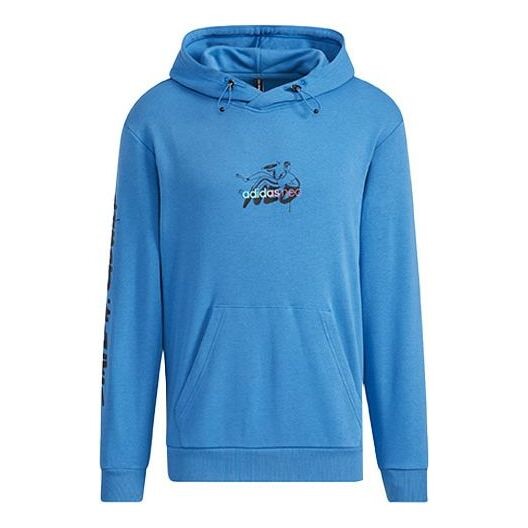

Толстовка Men's adidas neo Graffiti Logo Alphabet Printing Blue, мультиколор