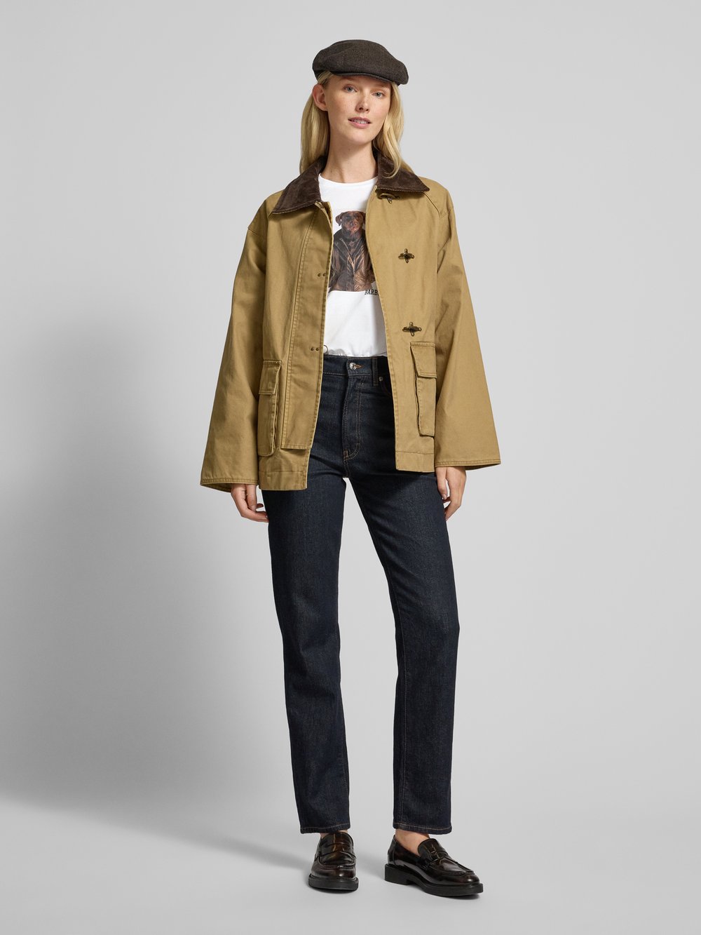 

Футболка с принтом-мотивом модель «Belsay» Barbour, белый
