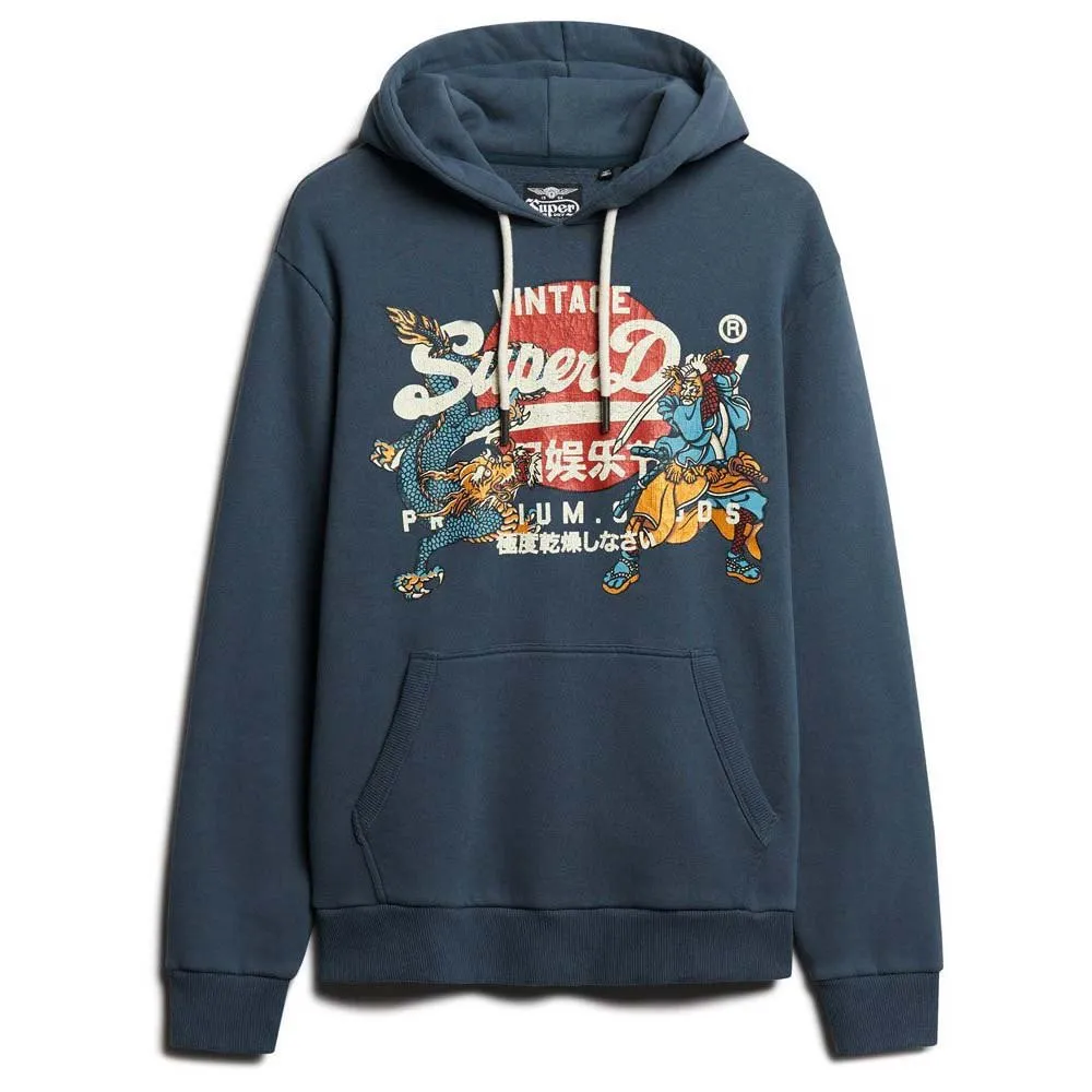 

Худи Superdry Tokyo Vl Graphic, синий