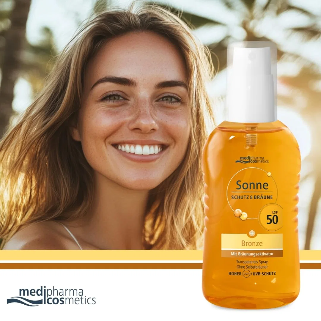 Солнцезащитный спрей с активатором загара SPF 50 от Medipharma Cosmetics Medipharma Cosmetics — фото 2