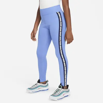 

Леггинсы Nike Sportswear Dri-FIT, цвет Polar/Midnight Navy/Coconut Milk