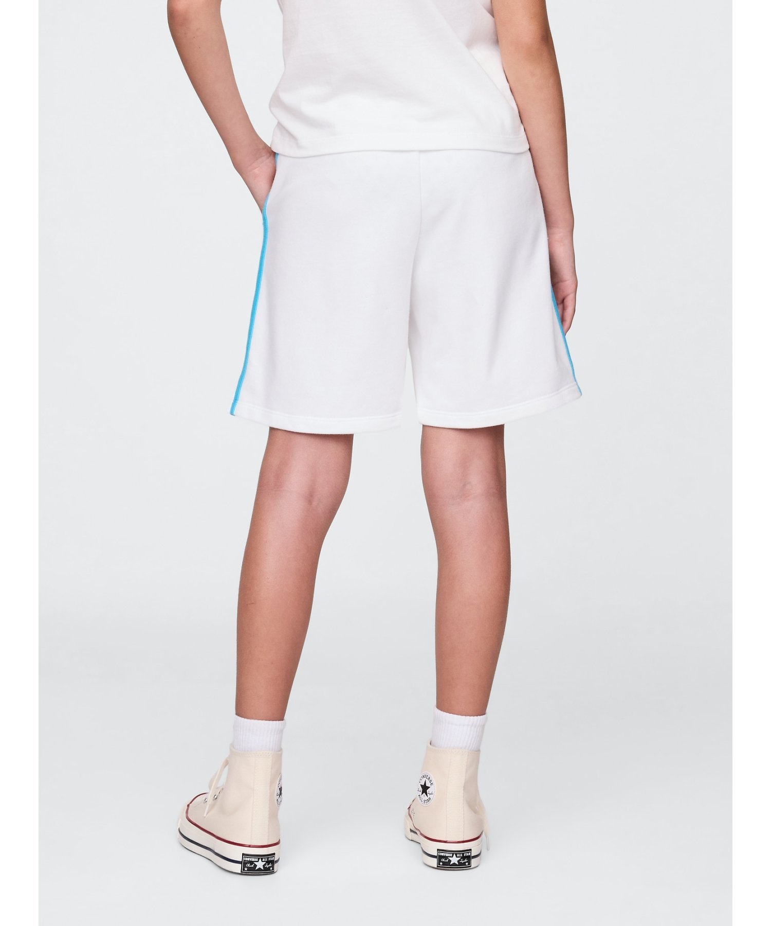 Винтажные мягкие спортивные шорты с логотипом Детские Gap, NEW OFF WHITE V2 — фото 2
