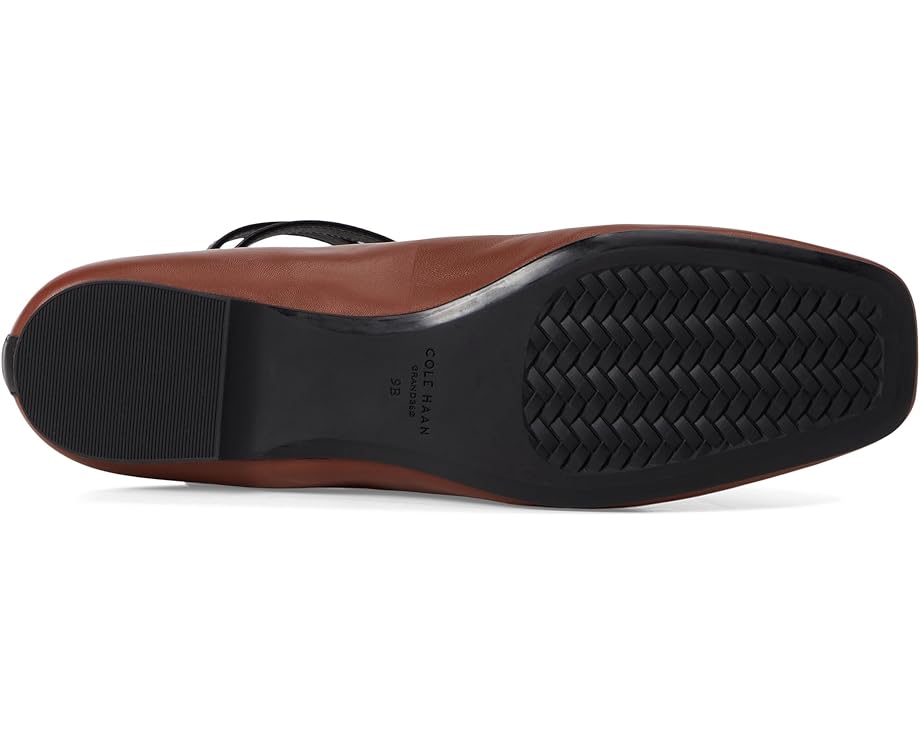 Балетки Cole Haan Nicolette Ankle Strap Ballets, цвет Dark Cuoio Leather/Black Leather — фото 3