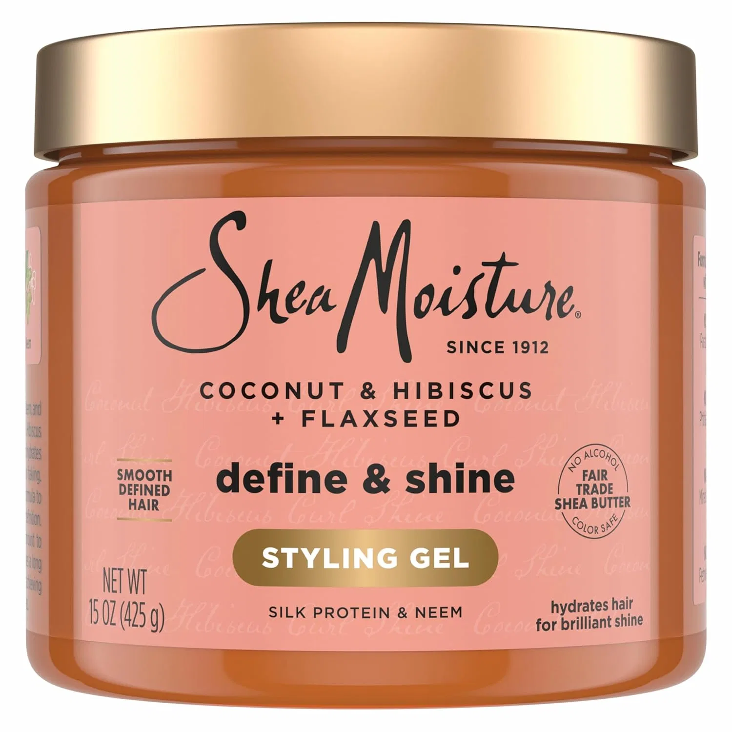Гель для укладки SheaMoisture Coconut & Hibiscus для густых вьющихся волос, без парабенов Shea Moisture