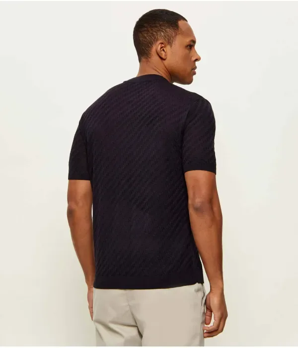 Свитер slim fit Emporio Armani, темно-синий — фото 3