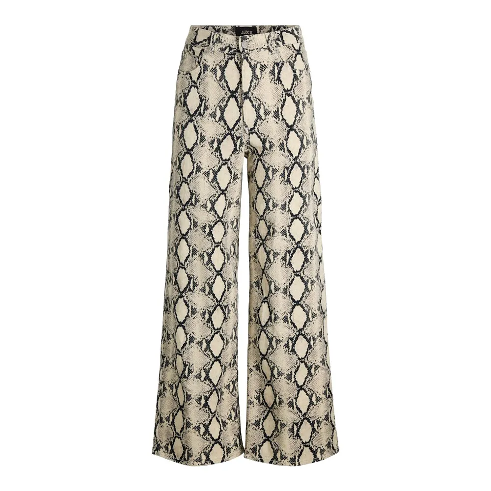 

Брюки Jack & Jones Sarah Aop Tokyo Wide JJXX high waist, бежевый
