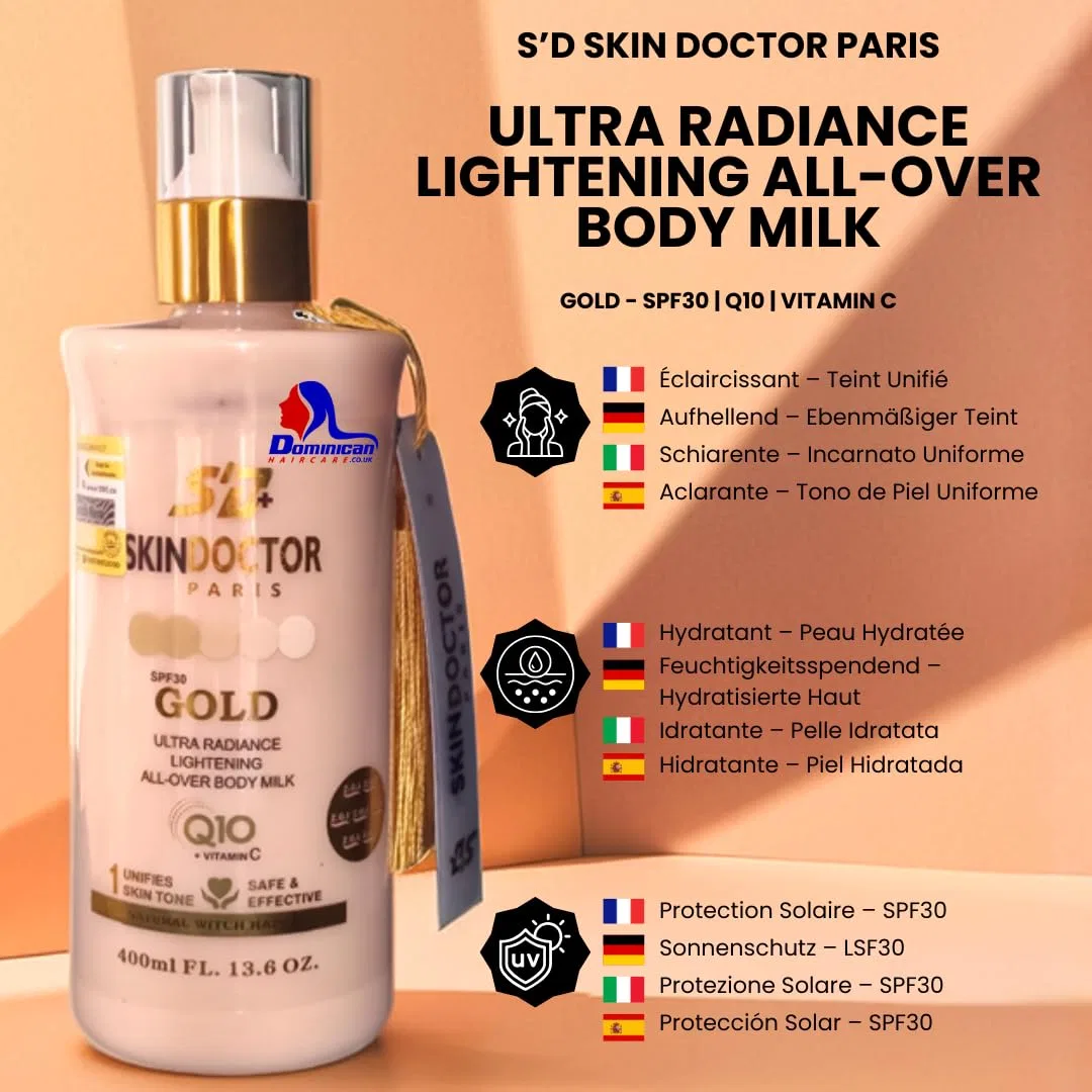 Набор Duo SD Skin Doctor Paris Gold: молочко для тела SPF30 и крем для лица SPF45 Generic — фото 3