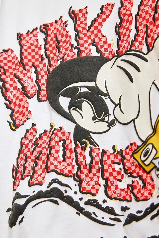 Детская хлопковая футболка Disney Desigual, белый — фото 4