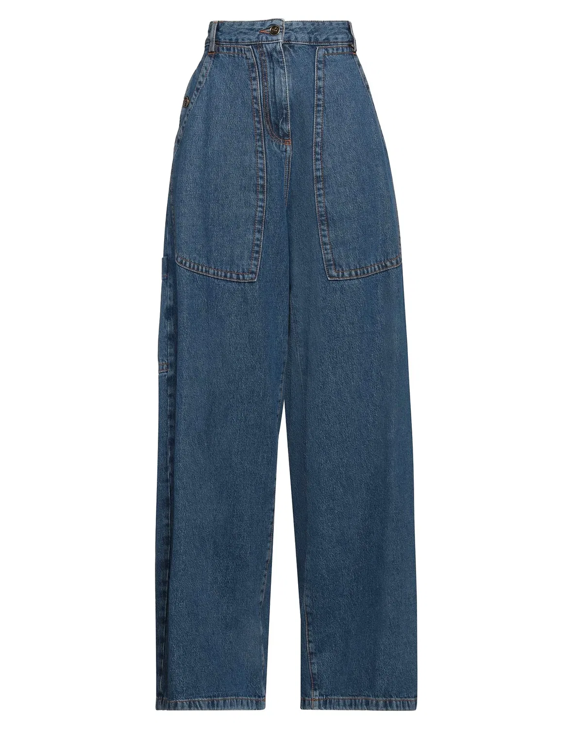 Джинсы wide-leg denim ETRO синие