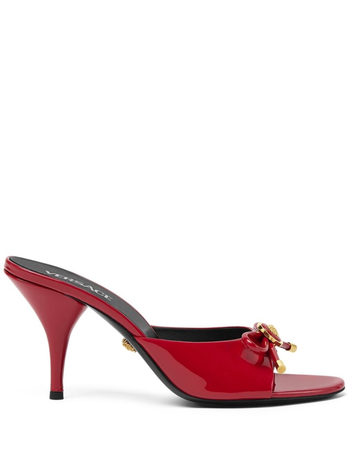 Versace мюли с квадратным носком, красный