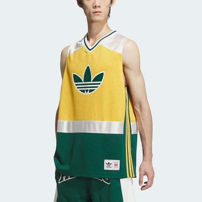 Майка унисекс желтый Adidas Originals, желтый — фото 2