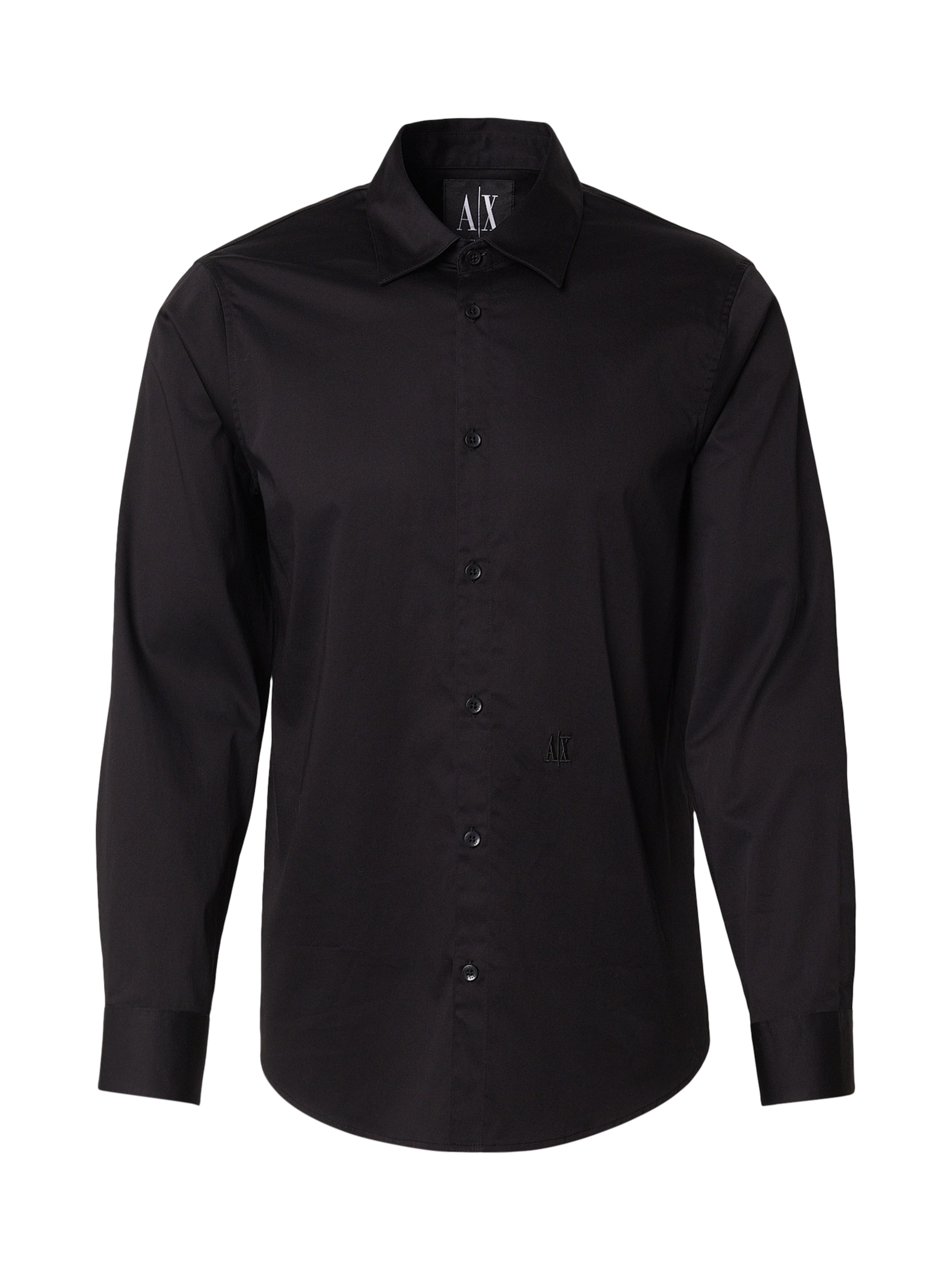 

ARMANI EXCHANGE Рубашка на пуговицах Regular fit в черном цвете
