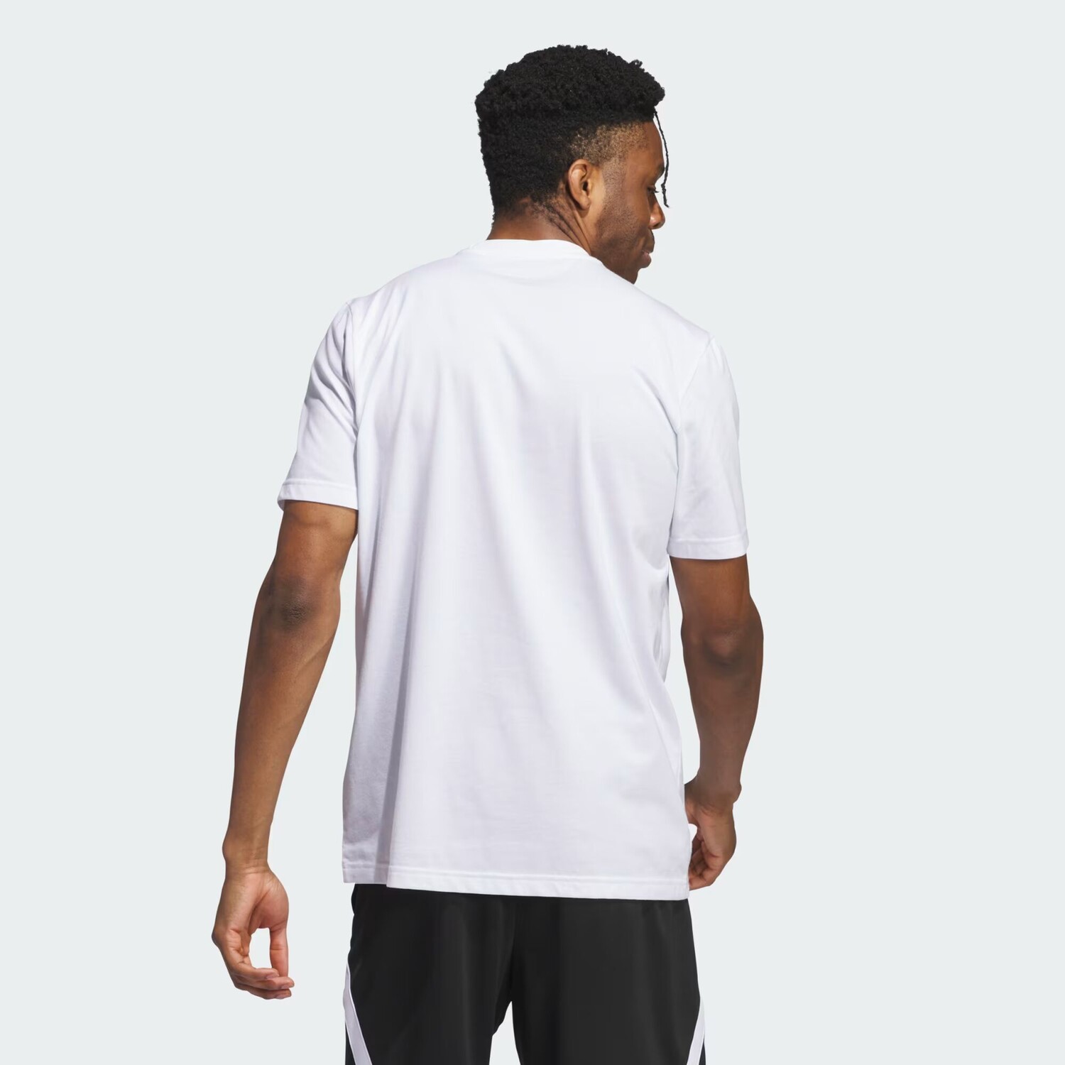 Футболка с логотипом Worldwide Hoops и графическим рисунком Adidas, цвет White — фото 2