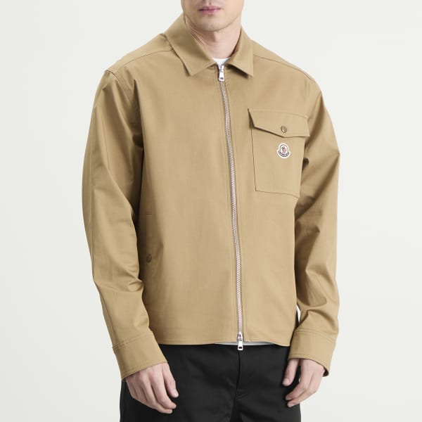 Джек-Рубашка из габардинового хлопка Moncler, бежевый — фото 2