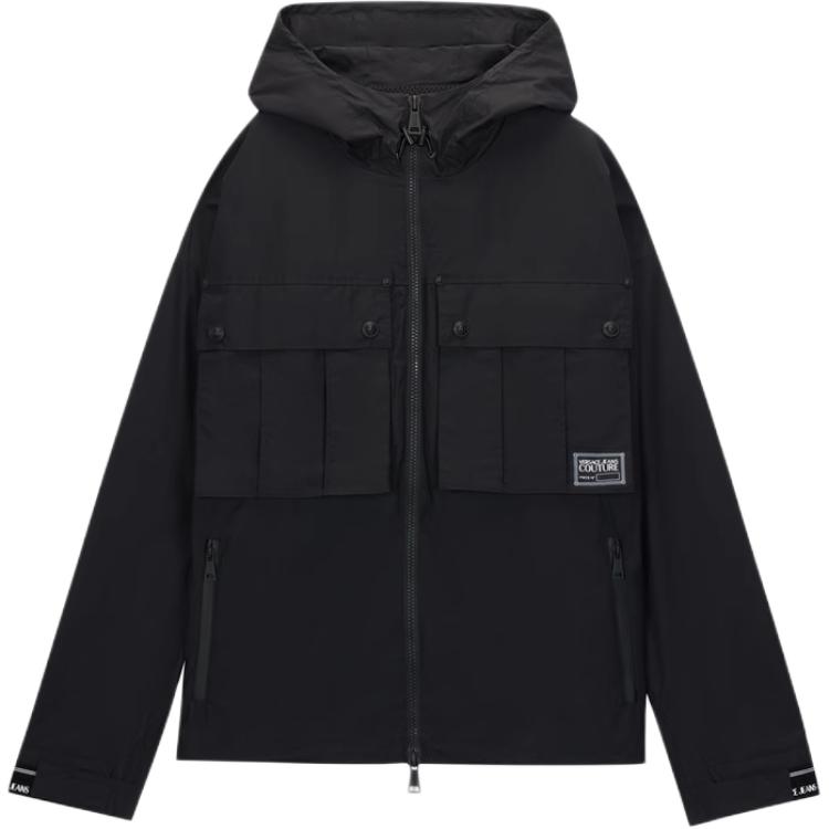 

VERSACE Кутюрная худи-куртка с карманами, Black