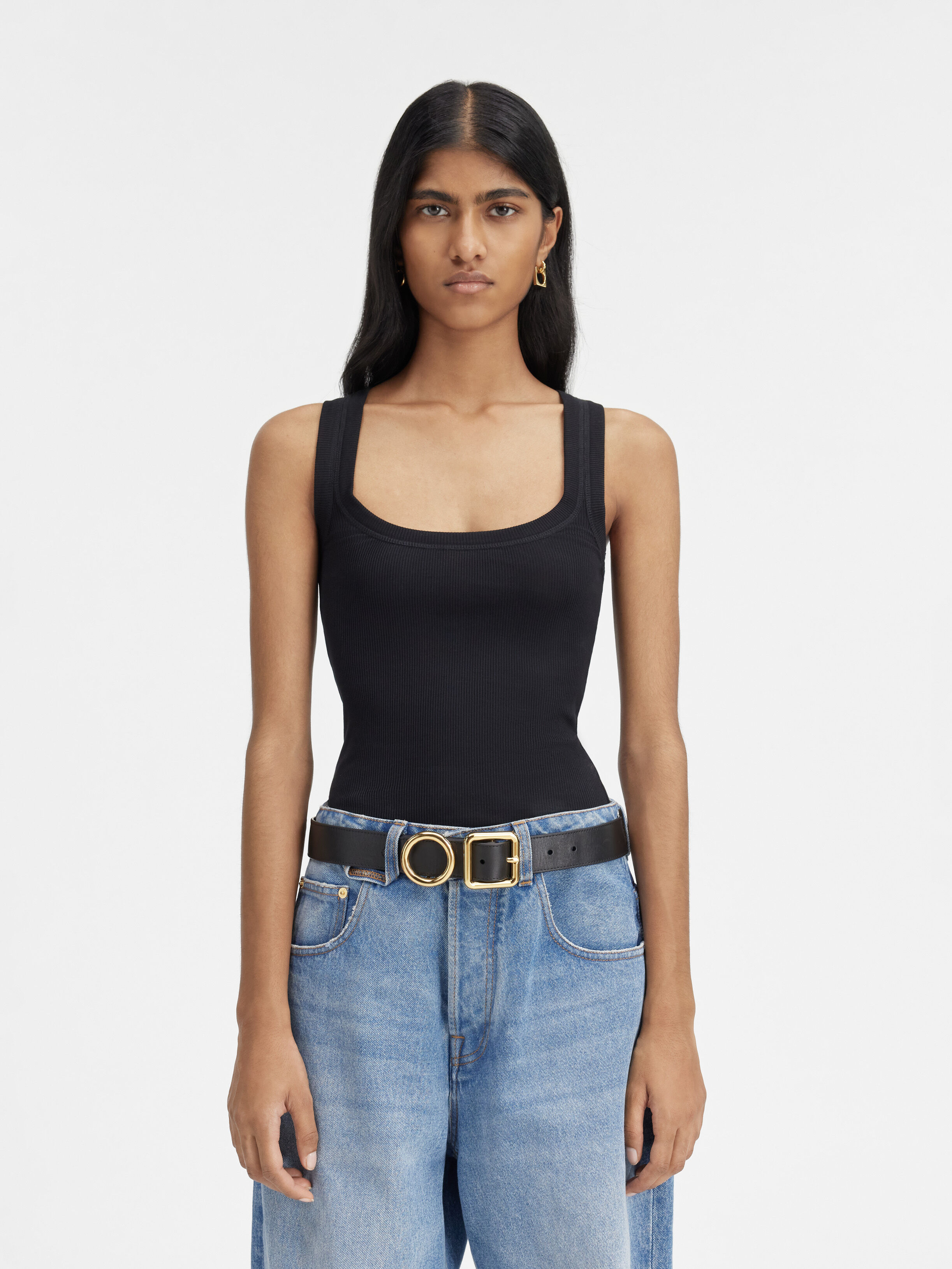 

Майка «вторая кожа» JACQUEMUS The Gros Grain tank top, черный