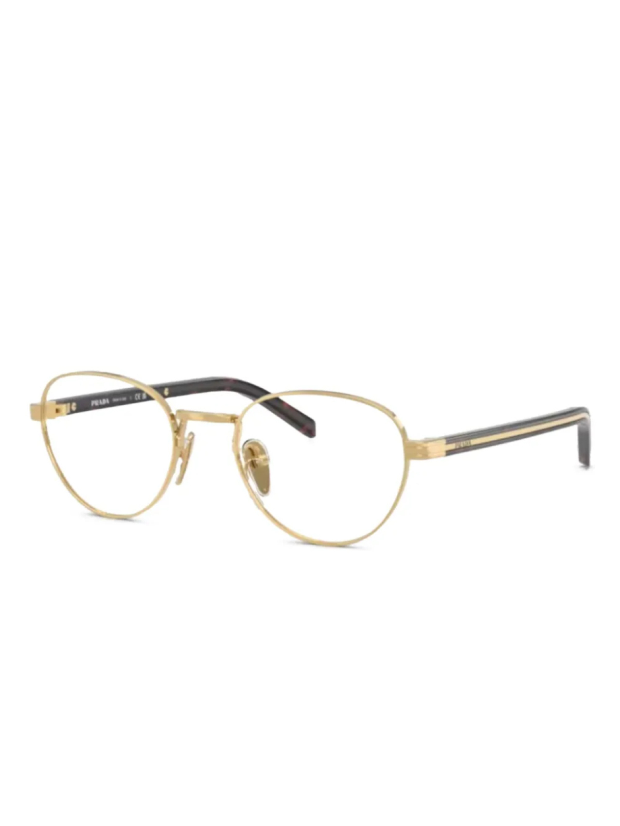 

Очки в металлической оправе Prada Eyewear, золотой