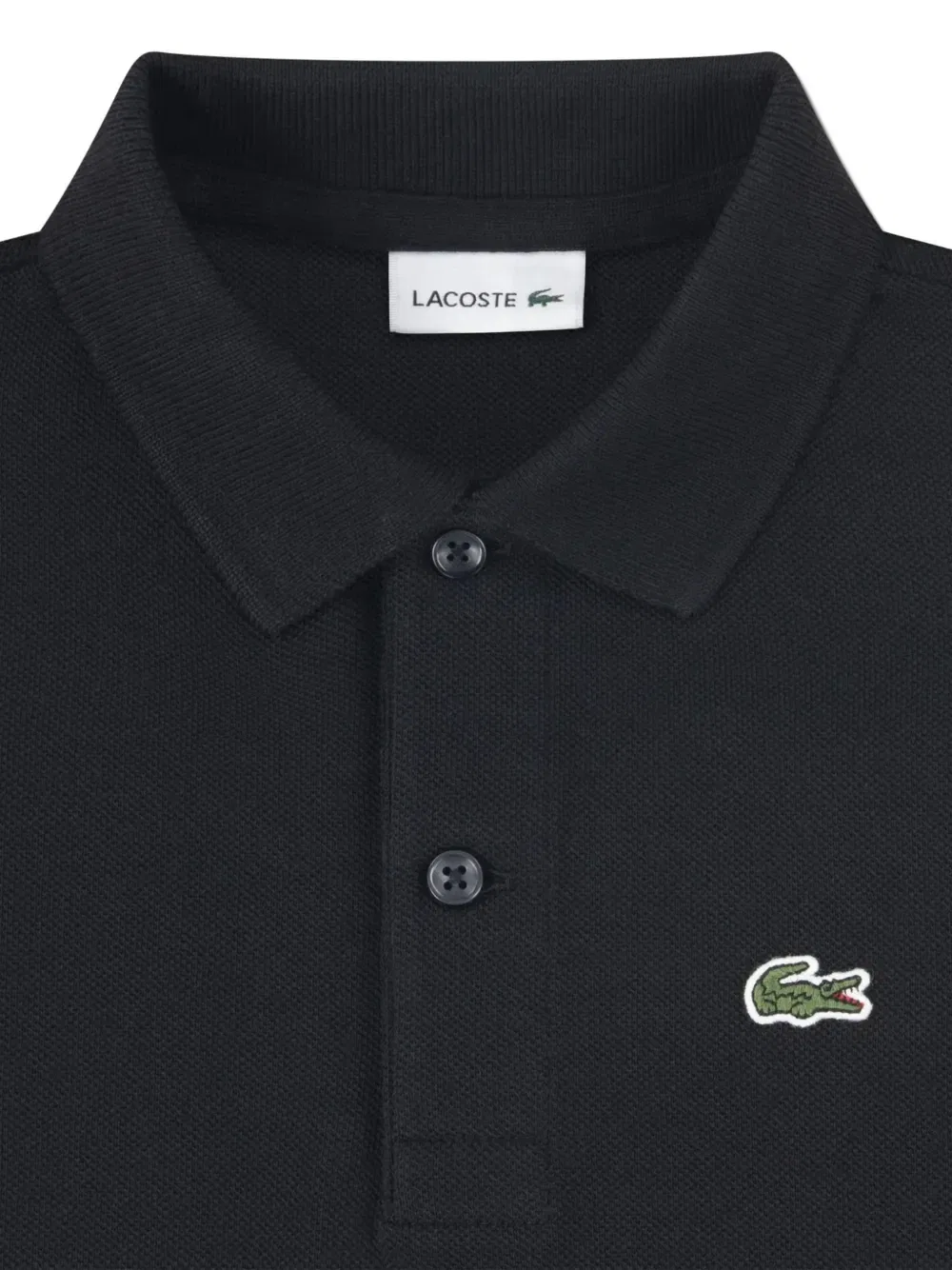 Рубашка поло с логотипом Lacoste Kids, черный — фото 3