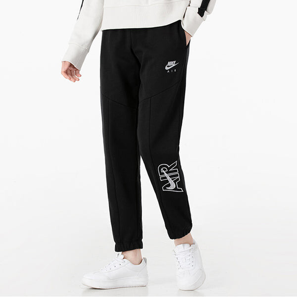 Брюки logo alphabet printing lacing sports pants/trousers/joggers boy black Nike, черный — фото 4