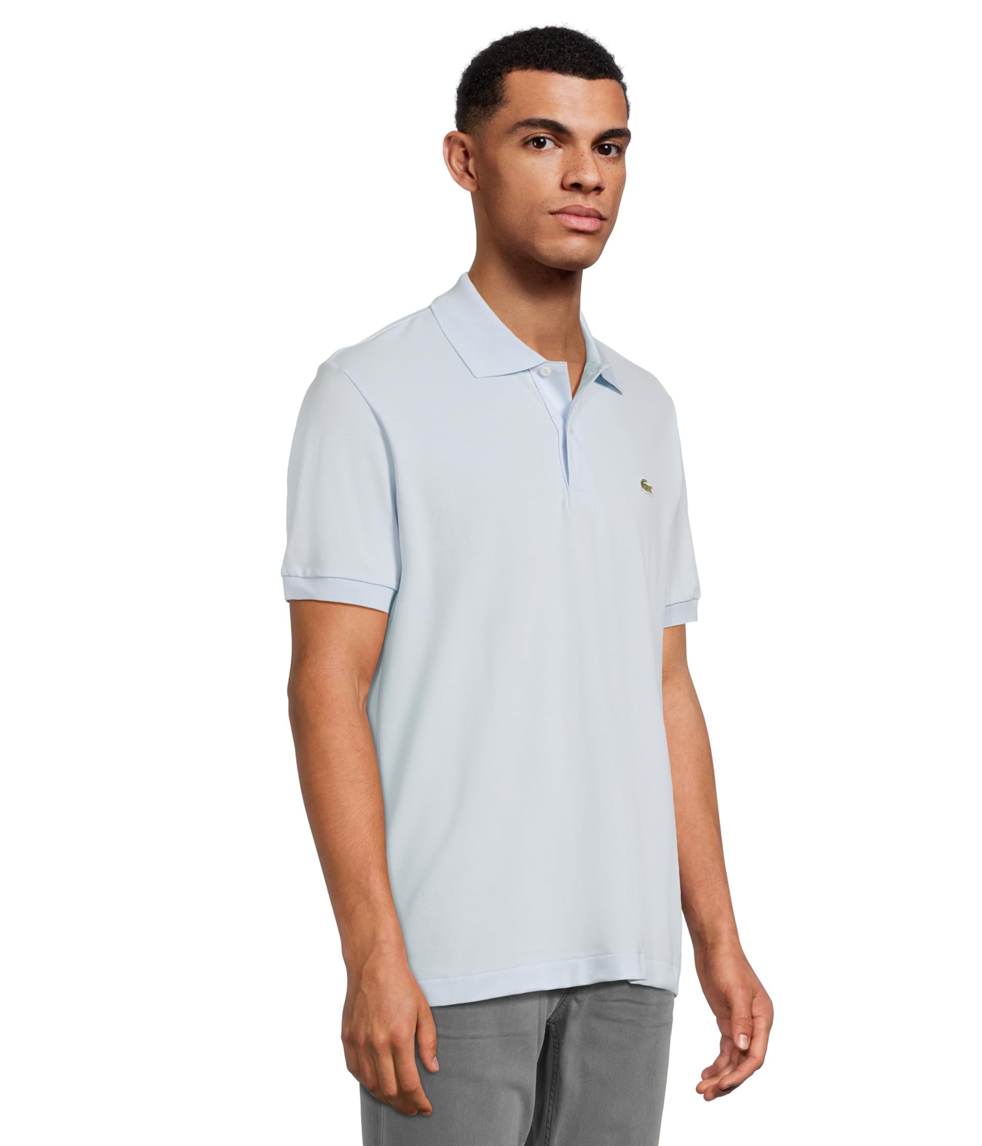 Поло Lacoste Classic Fit L.12.12 Light Pique Polo, цвет Light Blue — фото 2