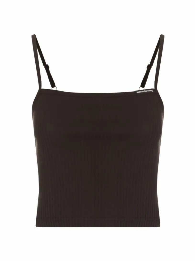 

Укороченный топ с логотипом alexanderwang.t, черный