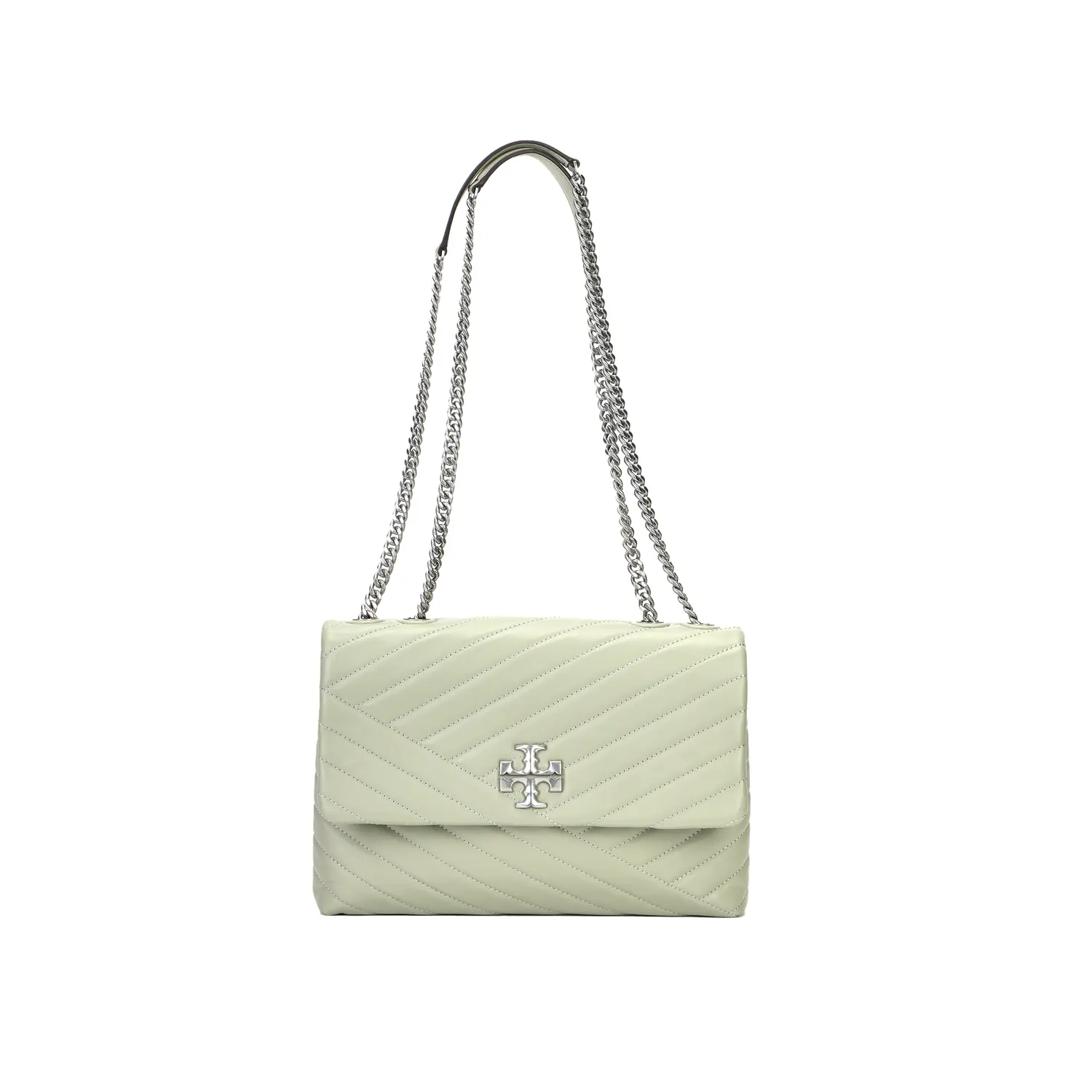 

Tory Burch Сумка через плечо Kira из стеганой кожи в елочку, средний размер, женская, цвет «Сосновый морозно-зеленый»