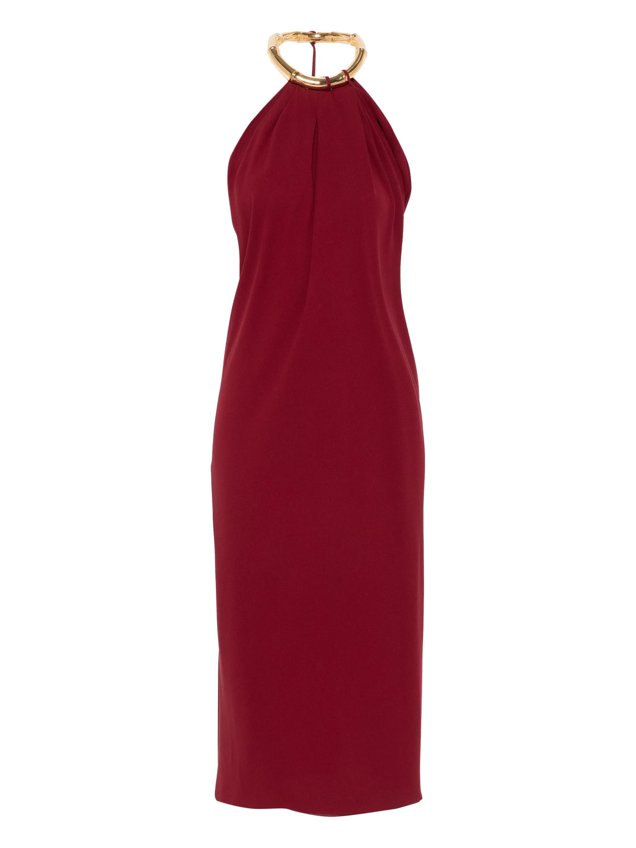 

Шелковое платье миди Gucci, красный