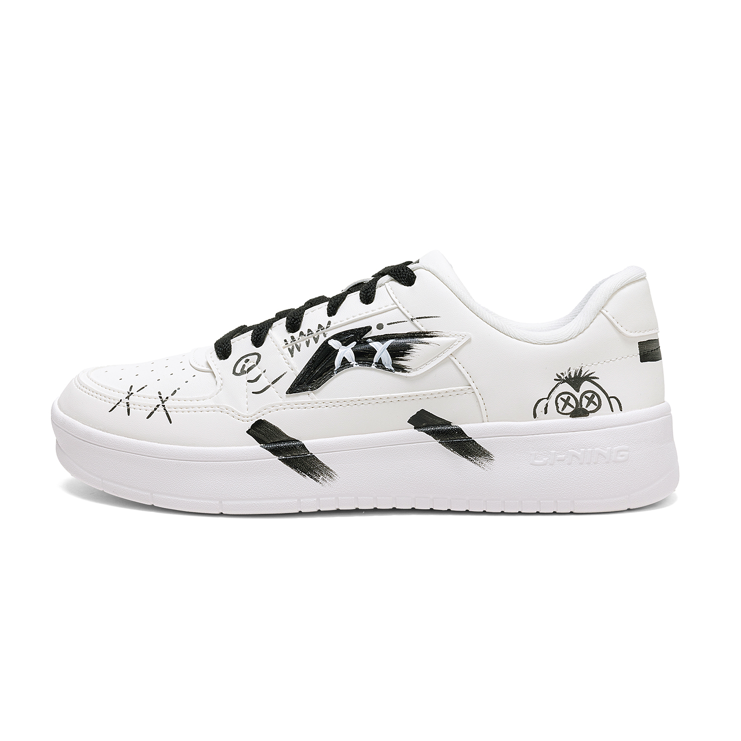 

Легкие и дышащие низкие кроссовки для скейтбординга January 1.0 мужские LINING, белый