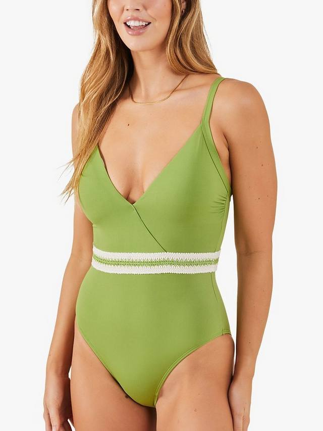 

Купальник с вышивкой на талии Accessorize, цвет Olive Green