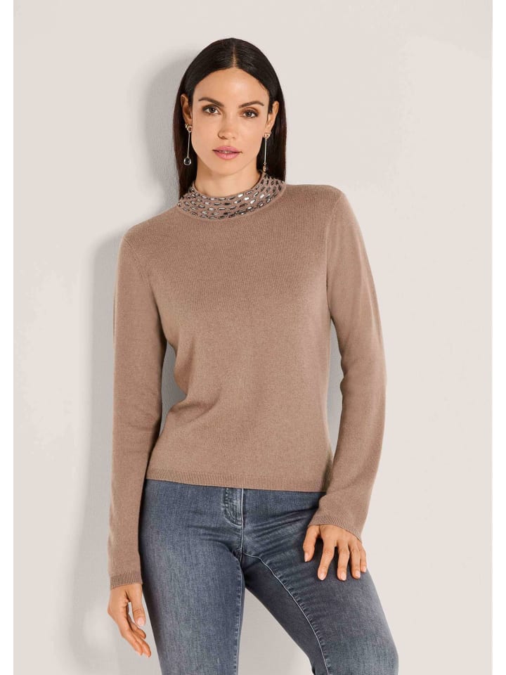 

MADELEINE Элегантный шерстяной свитер со стойкой, сиреневого цвета