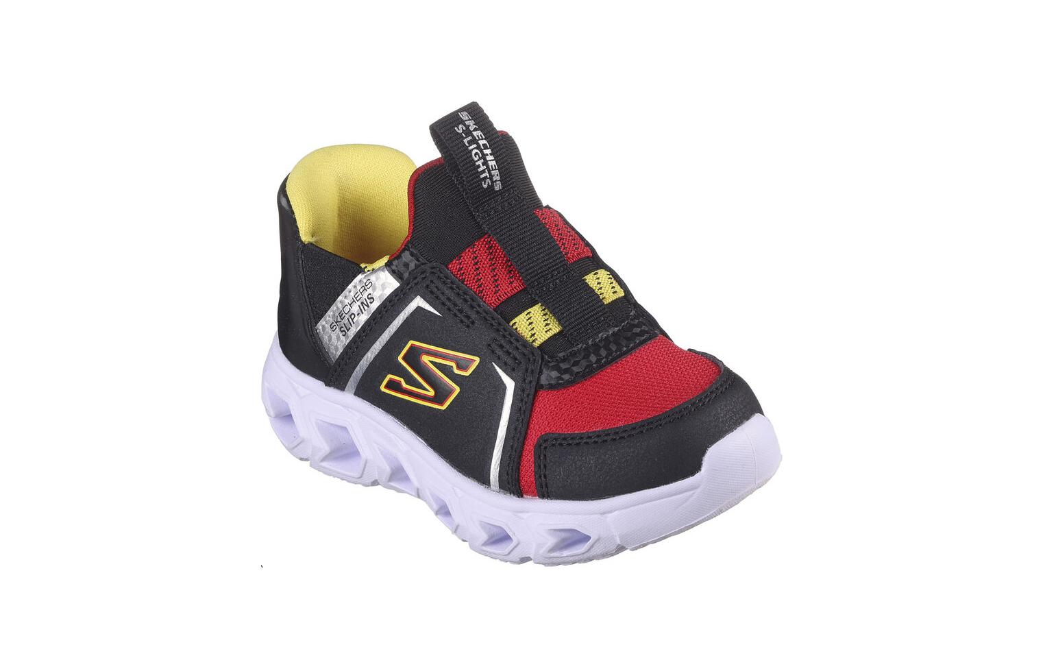 Беспроводные Слипоны Низкие Топы Черные Красные Детские Skechers — фото 3