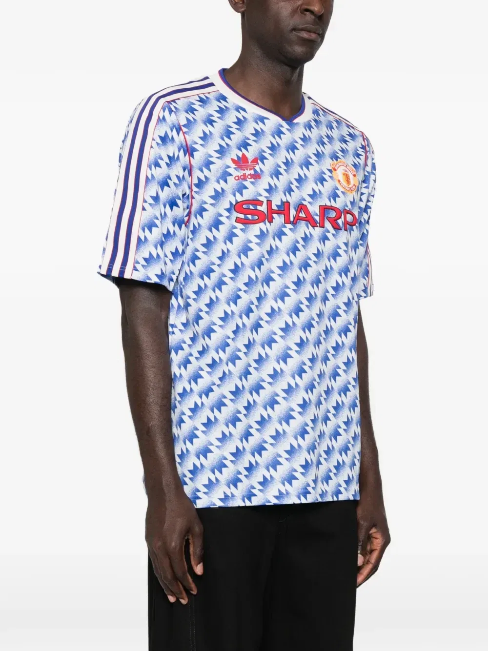 Футболка с принтом "зигзаг" adidas, белый — фото 3