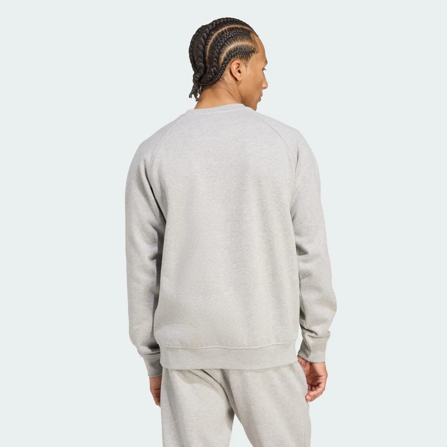 Свитшот Adidas Originals Trefoil Essentials серого цвета — фото 3