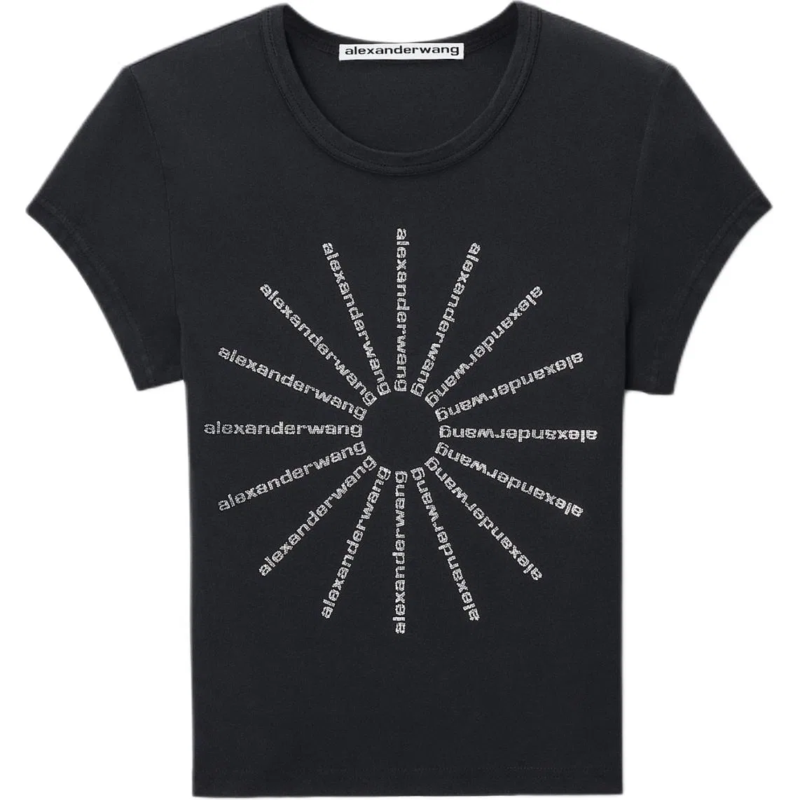 Футболка с круглым вырезом Alexander Wang Washed Black