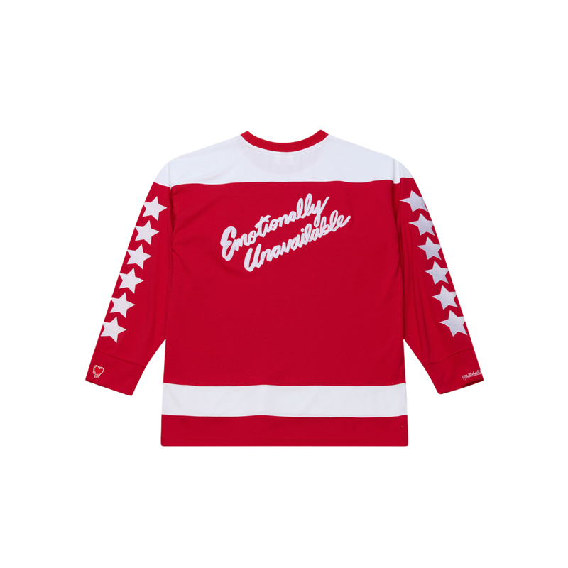 

Спортивная одежда Mitchell & Ness x EMOTIONALLY UNAVAILABLE, унисекс Mitchell Ness, красный