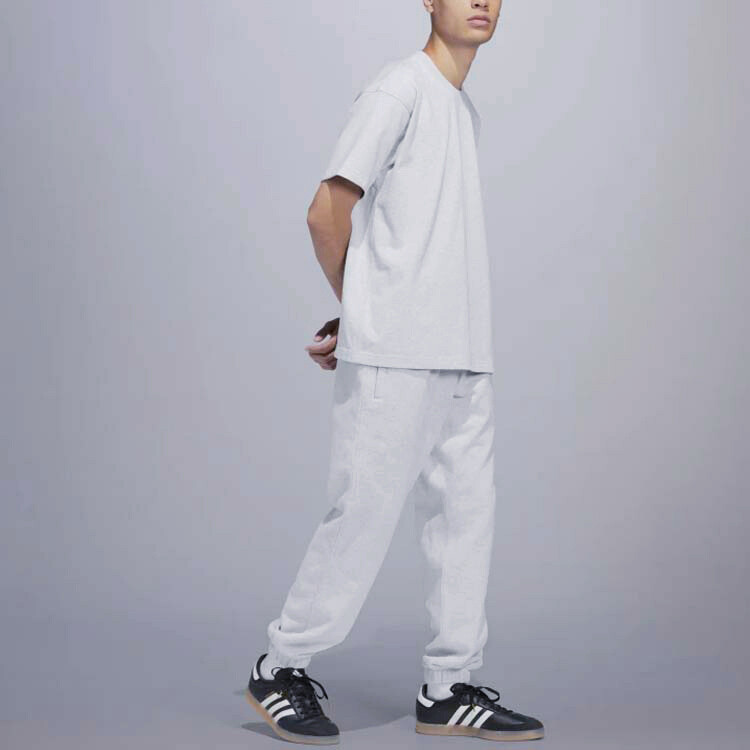 Трикотажные спортивные штаны унисекс светло-серые Adidas Originals, серый — фото 4